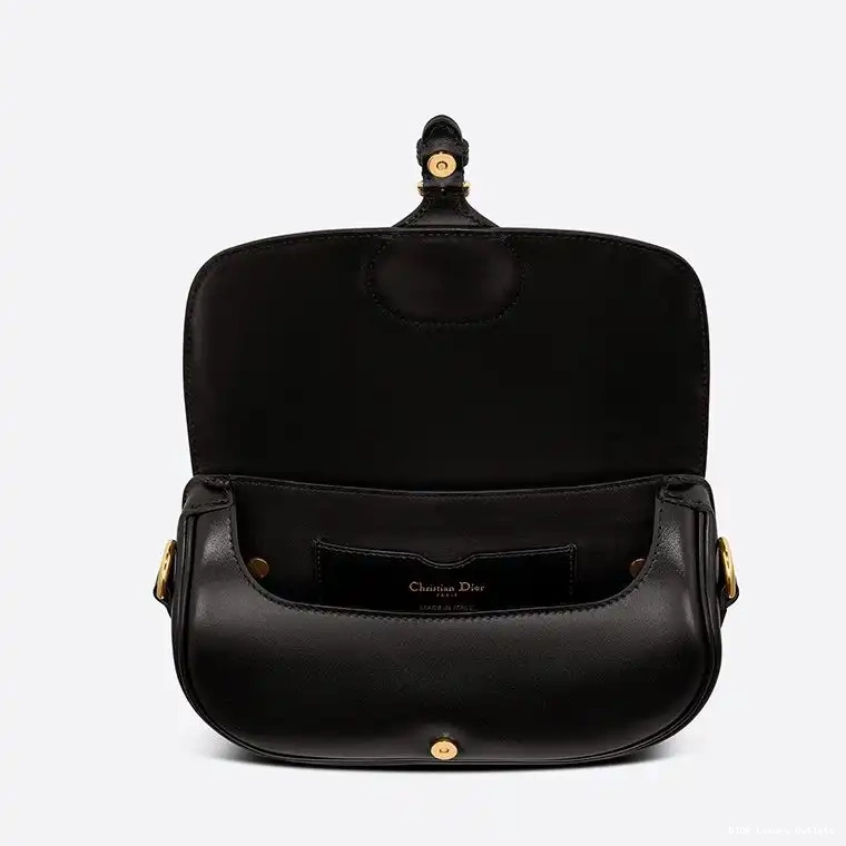 Cheap Box Bobby Dior Calfskin East-West Black Bag 0701 Luxury